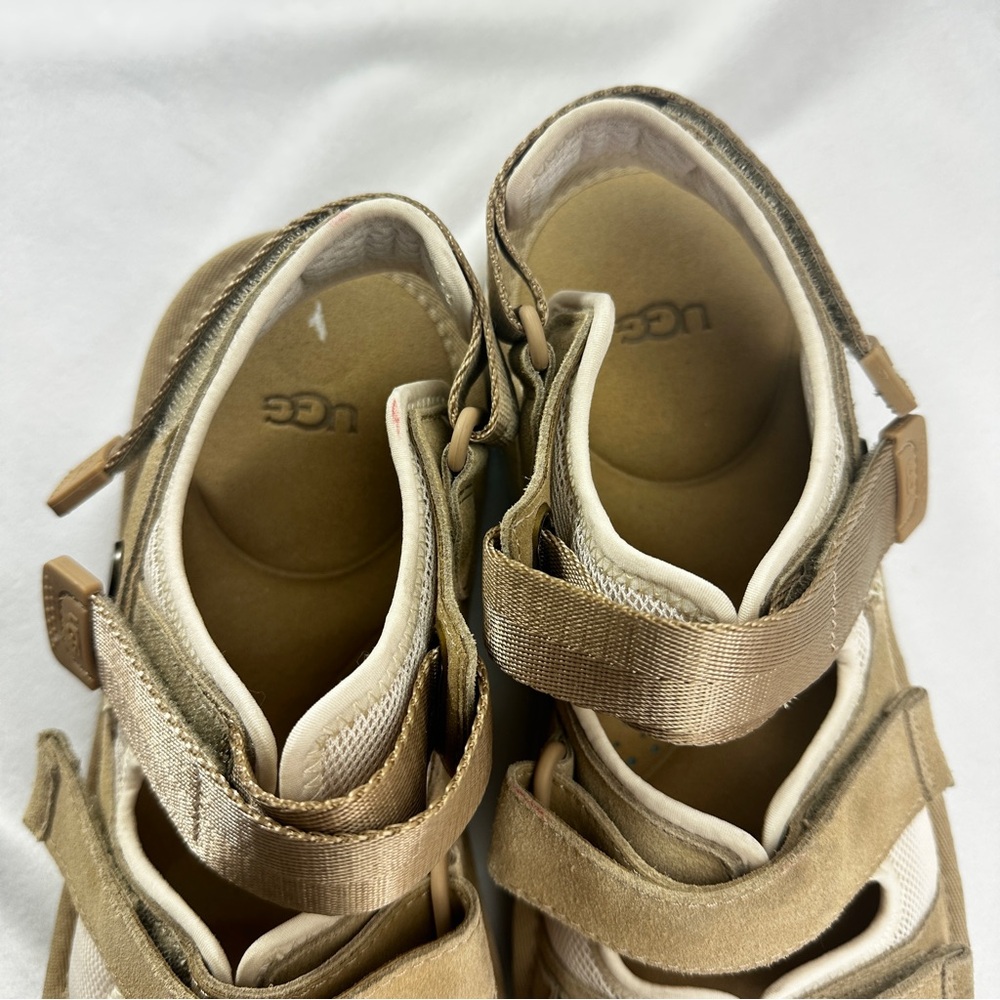 UGG Sport Sandals Mens Goldencoast Multistrap Suede 10 Foam Beige Beach Summer - Picture 4 of 12